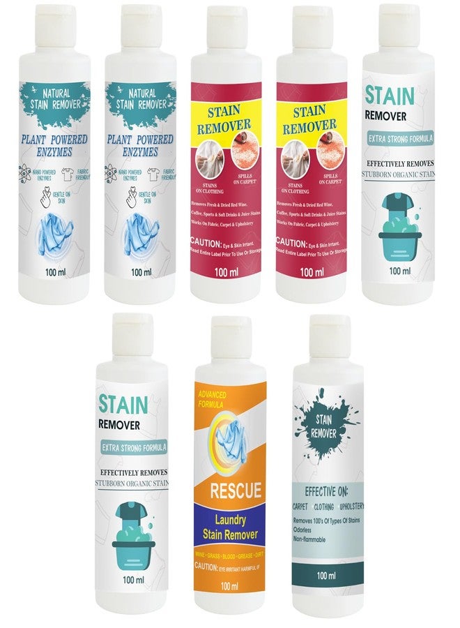 مجموعة مزيل بقع توفوس (عبوتان للقميص، عبوتان باللون الأحمر، عبوتان للدمى، عبوتان للبرتقالي والسماء) | محلول تنظيف متعدد الأسطح للملابس والأقمشة والمفروشات (100 غرام لكل عبوة) - Image 1